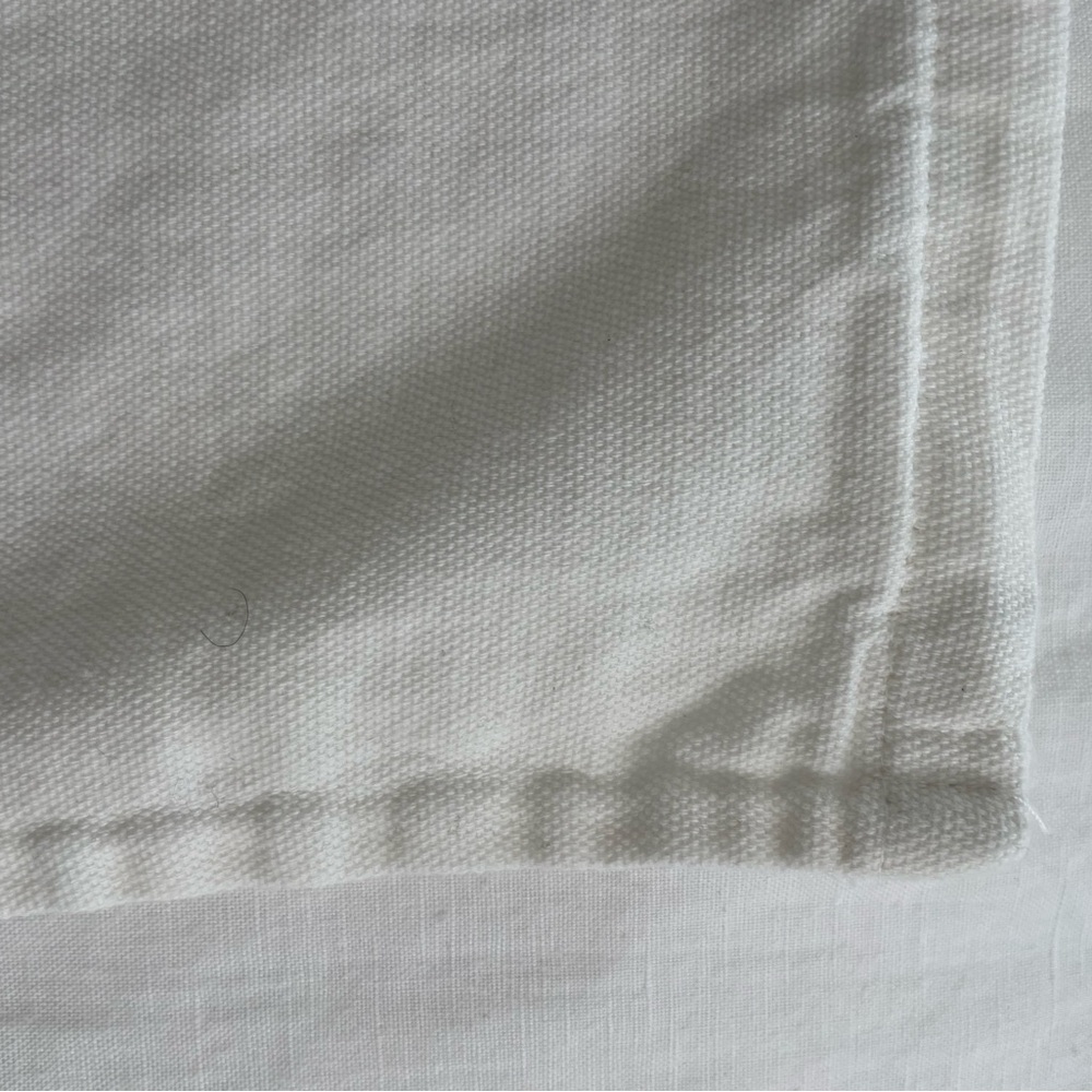 IKEA White Textured Fabric Throw Pillow Zippered Case